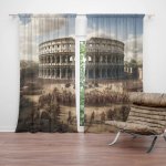 Sablio Závěs Řím Koloseum Legie: 2ks 140x250cm – Hledejceny.cz