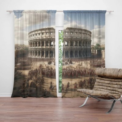 Sablio Závěs Řím Koloseum Legie: 2ks 140x250cm – Hledejceny.cz
