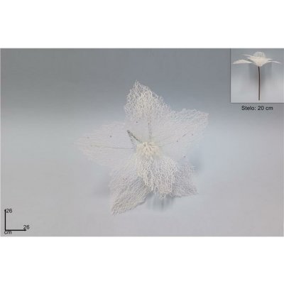 PROHOME Květ zápich 26cm bílý – Zboží Mobilmania