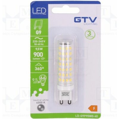 GTV Poland LD-G9P95W0-40 Žárovka LED bílá neutrální G9 230VAC 900lm 9,5W 360° 4000K – Hledejceny.cz