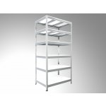 Biedrax Regál 45 x 120 x 240 cm 6 polic bílé lamino – Zbozi.Blesk.cz