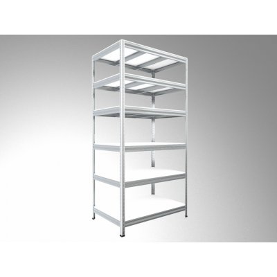 Biedrax Regál 45 x 120 x 240 cm 6 polic bílé lamino – Zbozi.Blesk.cz