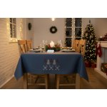 BBK Vánoční ubrus Christmas GLAM šedá vzor stromeček 110x160 cm – Zboží Dáma