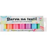 Sada barev na světlý textil svítící ve tmě 7x15g + šablony – Zboží Mobilmania