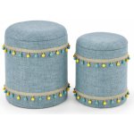 Halmar GRADO Komplet 2 puf, jasny Modrý – Sleviste.cz