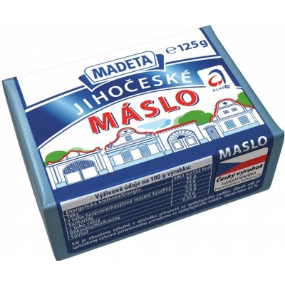 Madeta Jihočeské Máslo 82% 125 g – Zboží Dáma