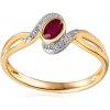 Prsteny iZlato Forever Zlatý briliantový prsten s rubínem IZBR101R