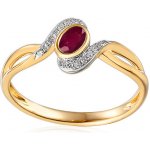iZlato Forever Zlatý briliantový prsten s rubínem IZBR101R – Zboží Mobilmania