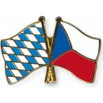 Odznak (pins) 22mm vlajka Bavorsko+Česká republika - barevný – Hledejceny.cz