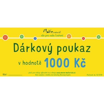 DÁRKOVÝ POUKAZ 1000 KČ E-SHOP zasílaný na e-mail – Hledejceny.cz