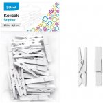 LUMA Kolíčky dekorační - bílé - 4,5 cm - 25 ks - F550084 – Sleviste.cz
