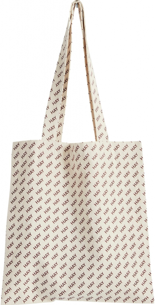 HAY Látková taška Logo Tote Bag Burgundy