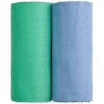 T-Tomi Látkové Tetra osušky modrá + zelená 100 x 90 cm