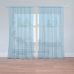 Sablio Záclony Světle modrá: 2ks 150x250cm – Hledejceny.cz