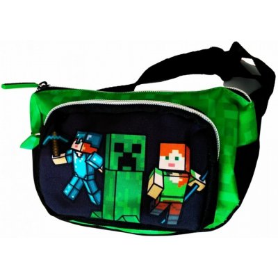 Fashion uk ledvinka s přední kapsou Minecraft zelená – Zbozi.Blesk.cz