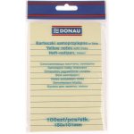 DONAU Samolepicí blok, linkovaný, 101 x 150 mm, 100 listů - žlutý – Hledejceny.cz
