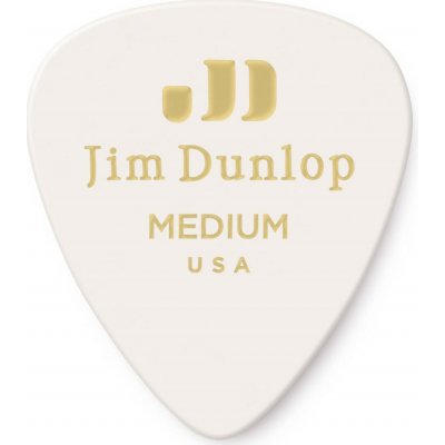 Dunlop 483-01MD White Genuine Celluloid - trsátko, barva bílá, tvrdost medium – Zboží Dáma