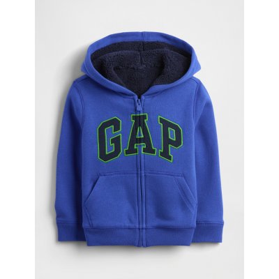Gap Baby zateplená mikina Logo Sherpa Tmavě modrá – Zboží Dáma