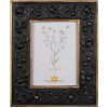 Klasický fotorámeček Černo zlatý fotorámeček Rika s dekorem růží – 13x18 cm