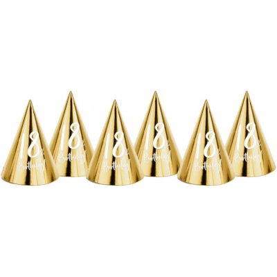 PartyDeco Party kloboučky k 18tinám 16cm, 6ks – Hledejceny.cz