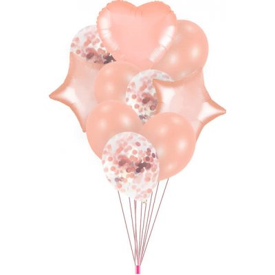 PartyPal Sada rosegold balonků – Zboží Dáma