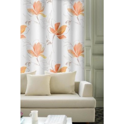 Závěs dekorační, OXY Magnolie 150 cm, oranžový 150 cm – Hledejceny.cz