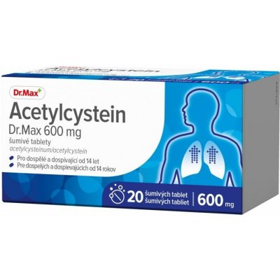 ACETYLCYSTEIN DR.MAX 600MG TBL EFF 20 – Hledejceny.cz