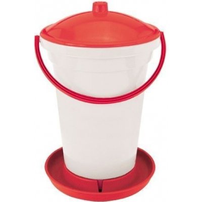 Toptrade napáječka plastová, kbelíková, s plovákem, pro slepice, 24 l