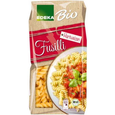 Edeka Bio těstoviny Fusilli z trvdé pšenice 0,5 kg – Zboží Mobilmania