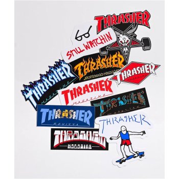 THRASHER ASSORTED STICKERS 10 PACK