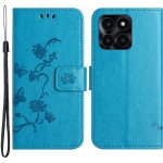 Flower knížkové pouzdro na Honor X6a - modré – Hledejceny.cz