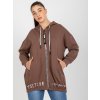 Dámská mikina Relevance Hnědá mikina na zip rv-bl-8302.78-brown