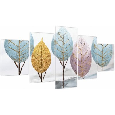 Obraz - Designové stromy, pětidílný 150x80 cm – Hledejceny.cz