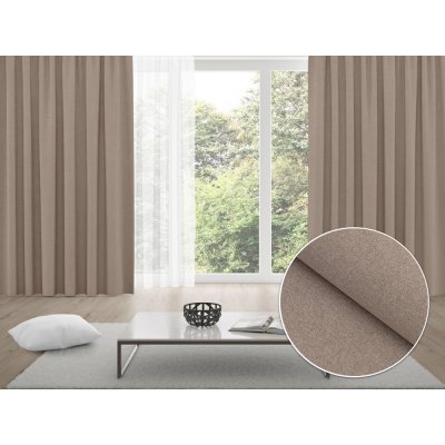 Biante 100% zatemňovací závěs Blackout BKR-502 Světle hnědý režný - šířka 270 cm 270x200 cm – Zbozi.Blesk.cz