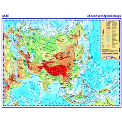 Asie Obecně zeměpisná mapa: 1 - Kol.