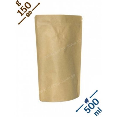 Sáčky na potraviny se ZIPem, 500ml, recyklovaný papír, 130x210x80, PAP/PETmet/PE, 150g, Doypack – Zbozi.Blesk.cz