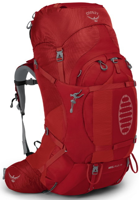 Osprey Ariel Plus 70l carnelian red