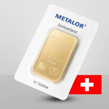 Metalor zlatý slitek 100 g