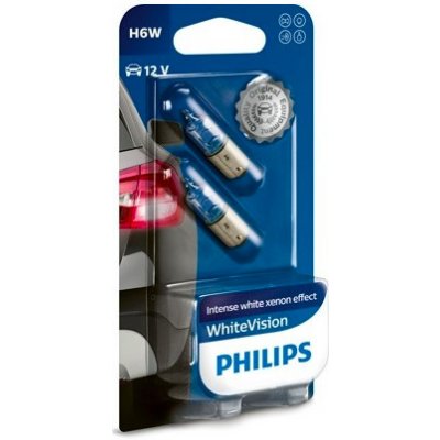 Philips White 12036WHVB2 H6W BAX9s 12V 6W 2 ks – Hledejceny.cz