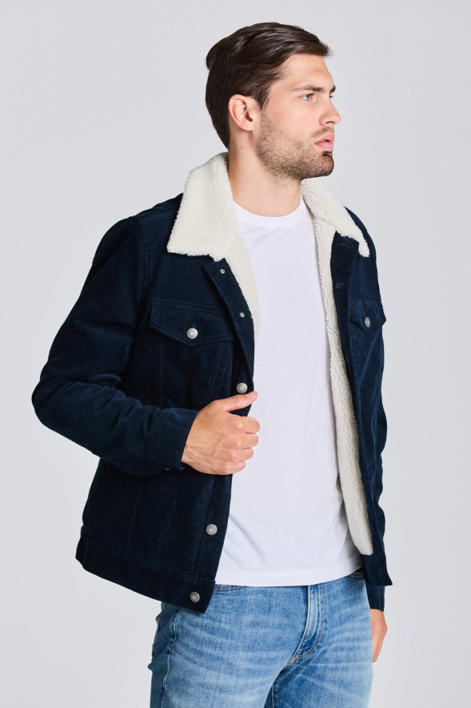 Gant D1. Cord Trucker Jacket modrá