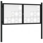 PROCITY Venkovní vitrína model 1000 dvoukřídlá, 30 x A4, černá, včetně sloupků | Zboží Auto