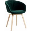 Jídelní židle HAY AAC 23 Soft Lacquered oak Veneer / Lola dark green