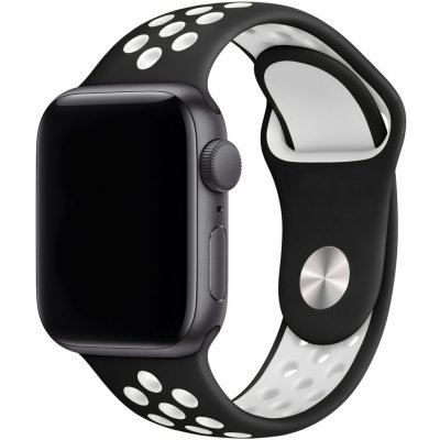 Eternico Sporty pro Apple Watch 42mm / 44mm / 45mm Pure White and Black AET-AWSP-WhBl-42 – Zboží Mobilmania