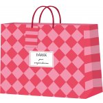 Albi Dárková taška horizontální velká - Červeno-růžová šachovnice (32,4 × 12,7 × 26 cm) – Zboží Živě