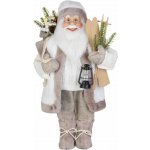 MagicHome Vianoce Dekorace MagicHome Vánoce, santa, textil, šedý, 16x26x45 cm – Hledejceny.cz