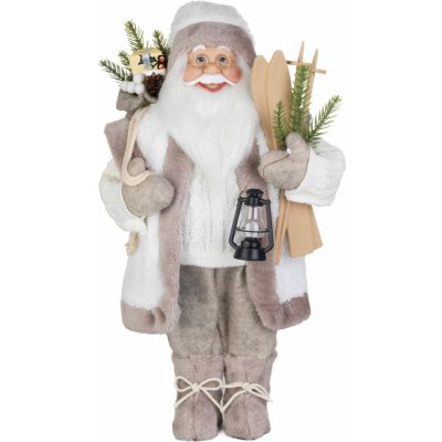 MagicHome Vianoce Dekorace MagicHome Vánoce, santa, textil, šedý, 16x26x45 cm – Hledejceny.cz