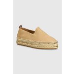 Tommy Hilfiger TH EMBROIDERED GOLD FLATFORM béžová na platformě FW0FW08061 – Zboží Dáma