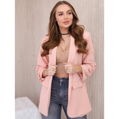 Dámské stylové sako v meruňkové 9709 – Zboží Dáma