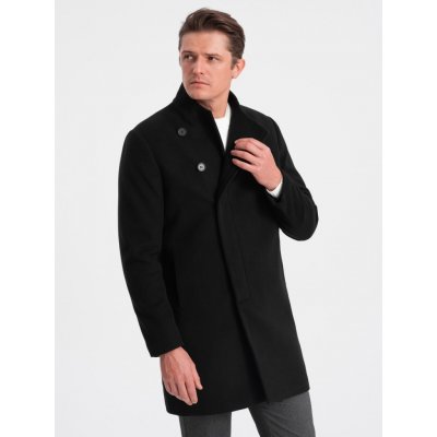 Ombre Clothing pánský kabát Joachim C501 černá – Sleviste.cz