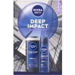 Nivea Men Deep sprchový gel pro muže 250 ml + Deep antiperspirant ve spreji pro muže 150 ml kosmetická sada – Sleviste.cz